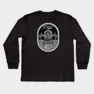 Cobra Lager Beer BW Kids Long Sleeve T-Shirt